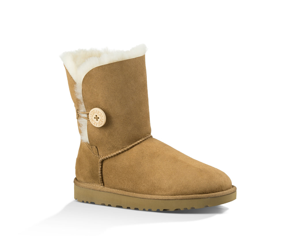 Ugg Australia Boots Women UK 2 Mid Calf Leather and Sheepskin Lined